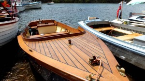 Saturday picnic boats lined up